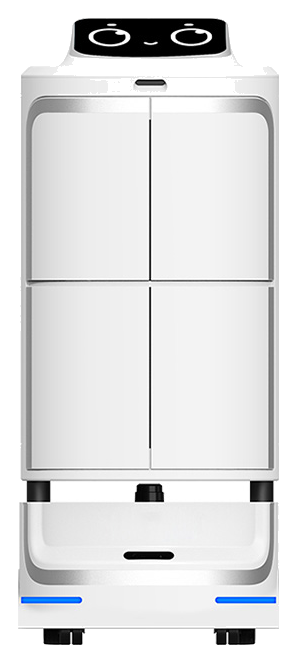 Complete hotel delivery robot with blue parameter area removed